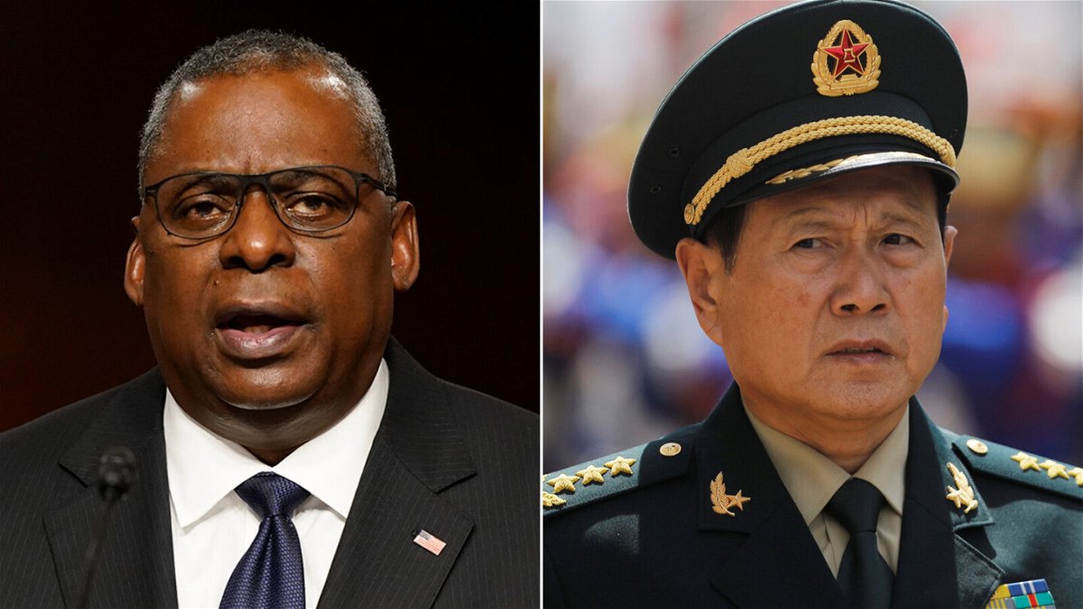 <i>Getty</i><br/>US Defense Secretary Lloyd Austin and Chinese Minister of National Defense Gen. Wei Fenghe held their first face-to-face meeting on June 10 at a major defense summit in Singapore.