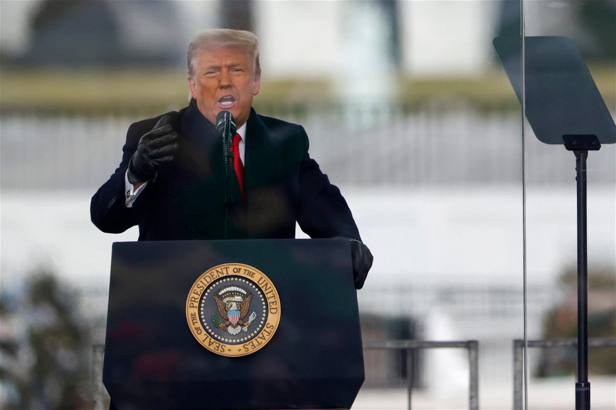 <i>Tasos Katopodis/Getty Images</i><br/>The Secret Service says former President Donald Trump's call to supporters to walk alongside him to the US Capitol on January 6