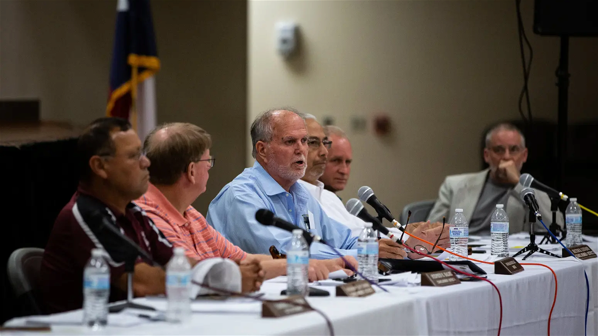Uvalde Mayor Don McLaughlin spoke during a City Council meeting on Tuesday. McLaughlin accused state authorities of selectively releasing information about their investigation into the Uvalde shooting last month to disparage local law enforcement.