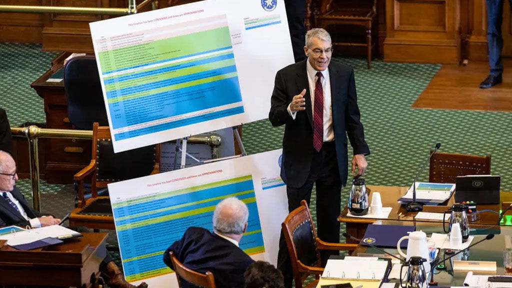 Texas Department of Public Safety Director Steven McCraw testifies before the Senate Committee to Protect all Texans at the Capitol in June. McCraw has been a vocal critic of local police response to the Uvalde shooting. But a report by the Texas House committee investigating the shooting criticized several agencies, including DPS.