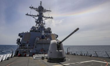 A US Navy warship sailed through the Taiwan Strait on July 19