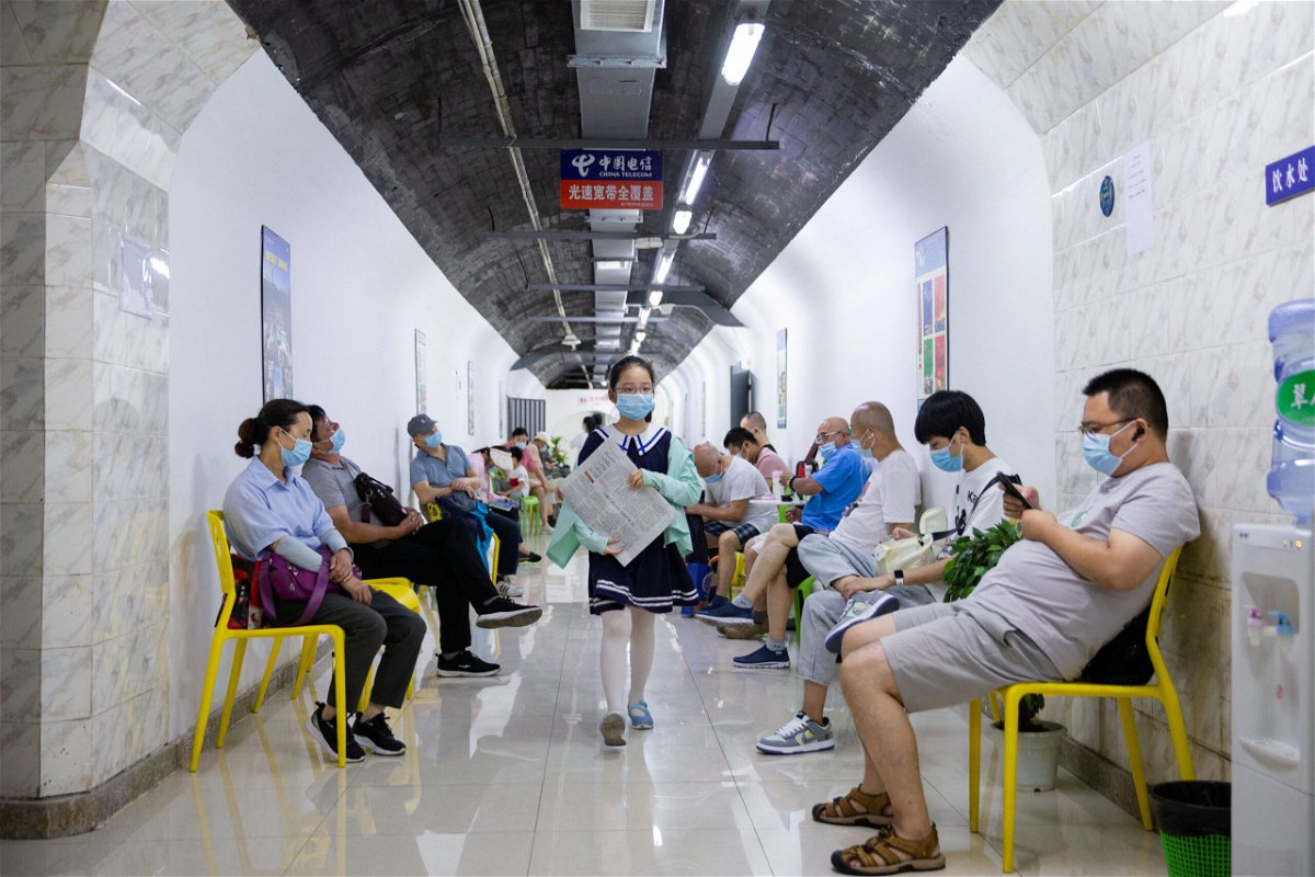 <i>China Daily/Reuters</i><br/>China endures a summer of extreme weather as record rainfall and scorching heat wave cause havoc. Residents are pictured here in an air-raid shelter to escape summer heat amid a heat wave warning in Nanjing