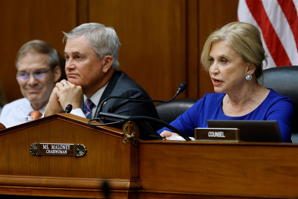 <i>Chip Somodevilla/Getty Images</i><br/>House Oversight Chairwoman Carolyn Maloney