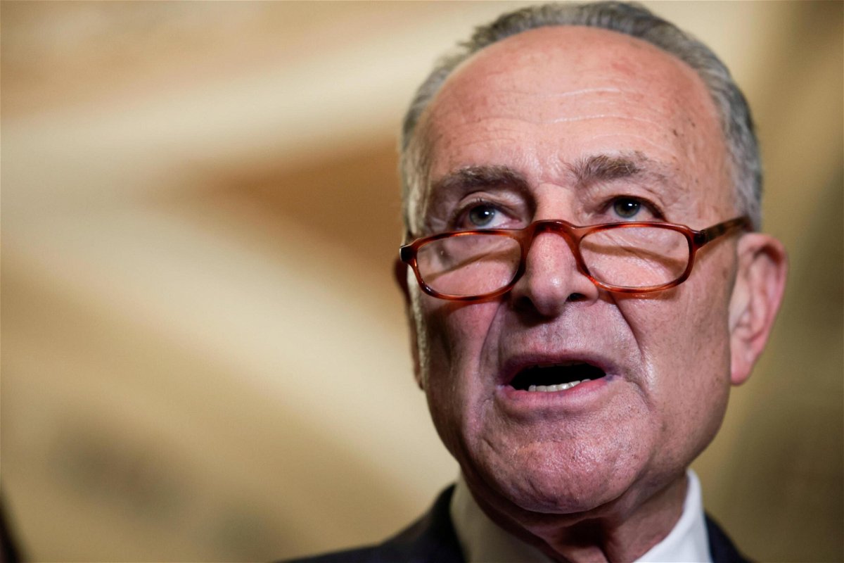 <i>Anna Moneymaker/Getty Images North America/Getty Images</i><br/>Senate Majority Leader Chuck Schumer is moving ahead with a $52 billion bill to boost domestic semiconductor production to address the chip shortage