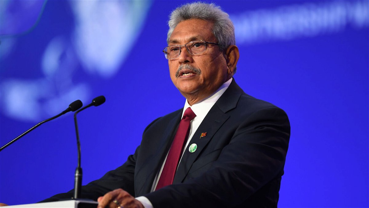 <i>Andy Buchanan/Pool/Getty Images</i><br/>Sri Lanka's President Gotabaya Rajapaksa was blocked from departing Sri Lanka on July 11 after refusing to join a public queue at the Bandaranaike International Airport in order to have his passport checked by immigration.