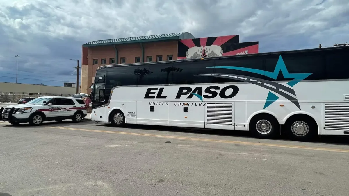 This charter bus took a group of migrants from El Paso to New York City, leaving Aug. 23 and arriving Aug. 25.