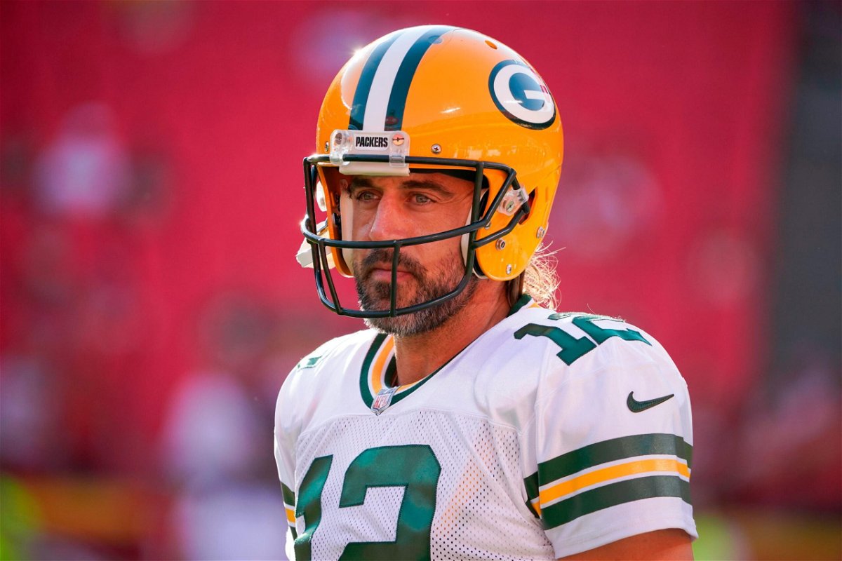 <i>Ed Zurga/AP</i><br/>Green Bay Packers quarterback Aaron Rodgers during a preseason game against the Kansas City Chiefs.