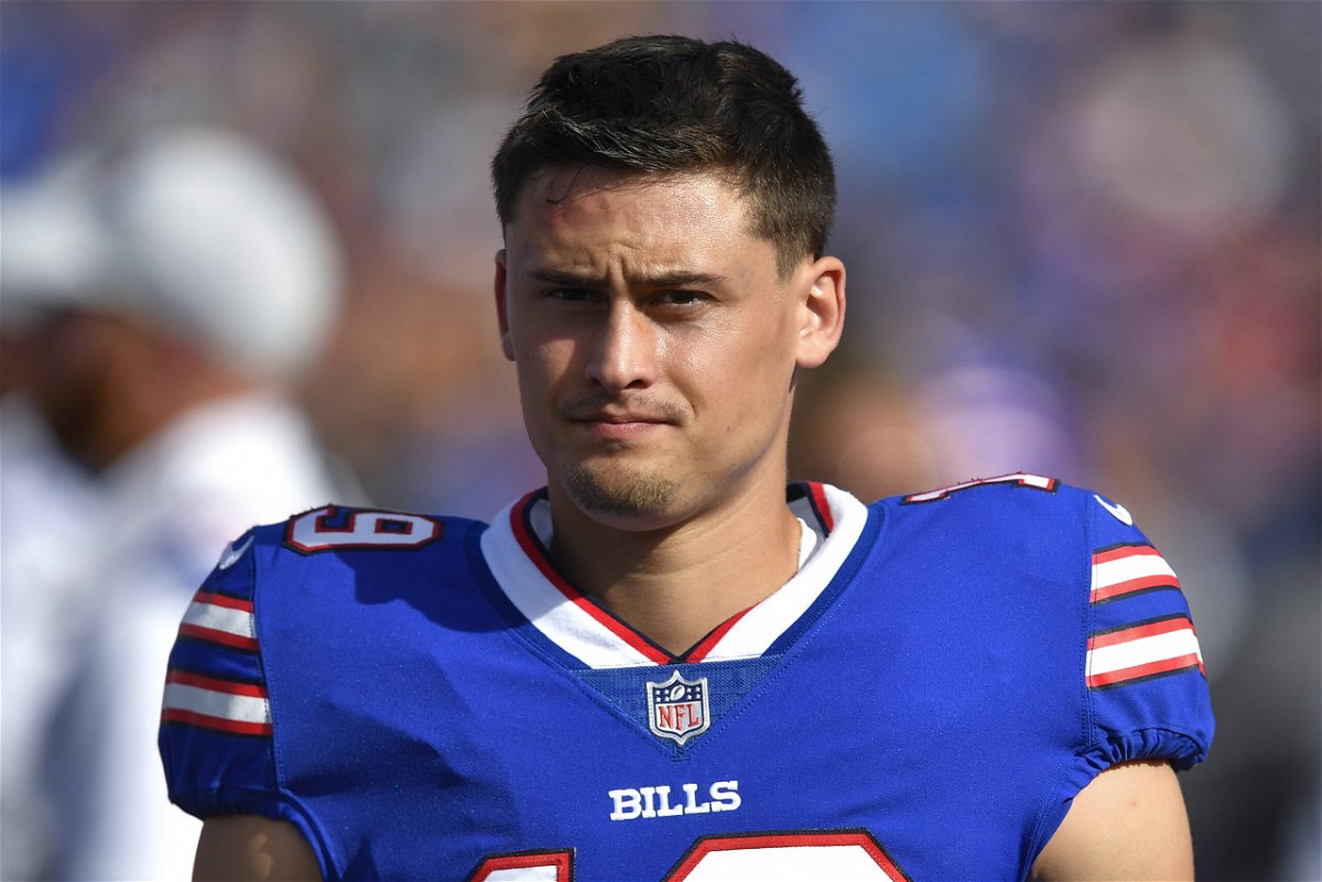 <i>Adrian Kraus/AP</i><br/>Buffalo Bills punter Matt Araiza has been released from the Bills days after he and two other football players were accused in a lawsuit of gang raping a then-17-year-old girl during an off-campus party at San Diego State University last year.