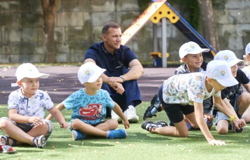 Shevchenko visits a Laureus supported Team Up programme