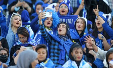 Women were granted access into Tehran's Azadi stadium to watch a league match between Tehran-based Esteghlal FC and visiting team Mes Kerman FC.
