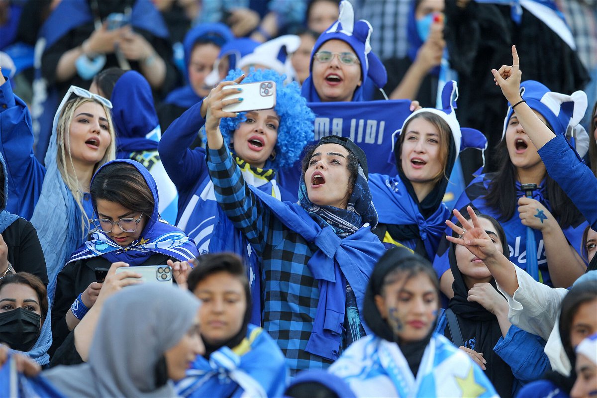 <i>Hossein Zohrevand/Tasnim News/AFP/Getty Images</i><br/>Women were granted access into Tehran's Azadi stadium to watch a league match between Tehran-based Esteghlal FC and visiting team Mes Kerman FC.