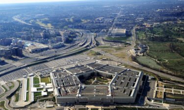 Seen here is an aerial view of the Pentagon building in Washington