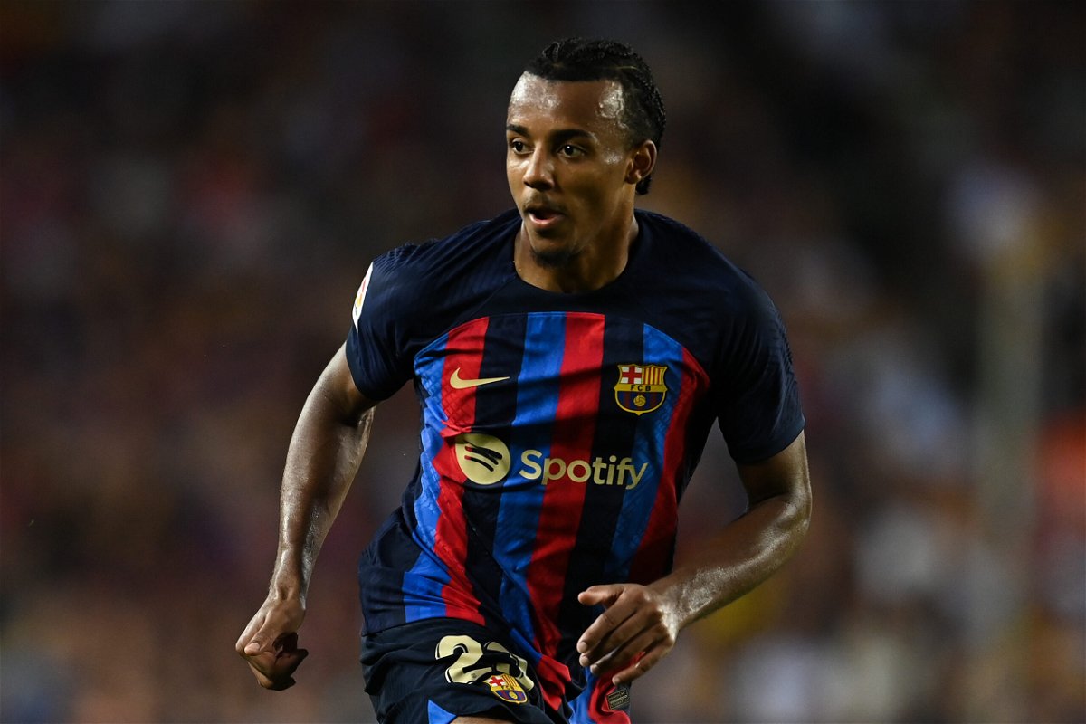 <i>David Ramos/Getty Images Europe/Getty Images</i><br/>Jules Koundé made his first official start for Barcelona against Valladolid.