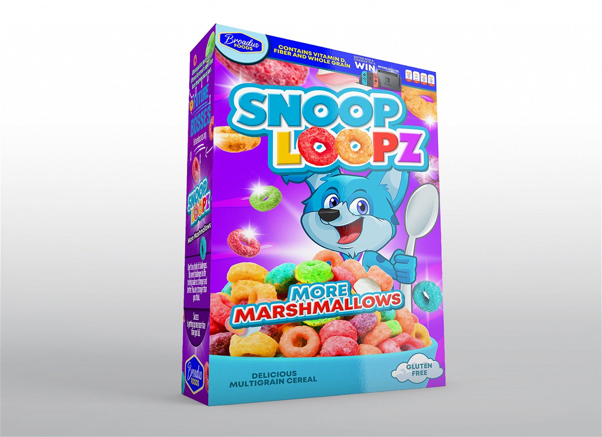 <i>Broadus Brands</i><br/>Snoop Loopz is a brand new cereal from Snoop Dogg's Broadus Foods line that he co-founded with fellow rapper Percy 