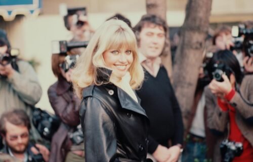 Olivia Newton-John at a press call for "Grease" in London in 1978.