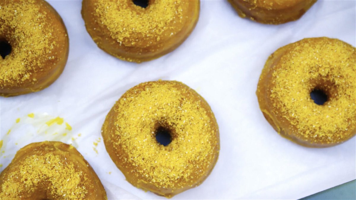 <i>French's</i><br/>Free mustard donuts will be available at Dough's Doughnuts in New York to celebrate National Mustard Day.