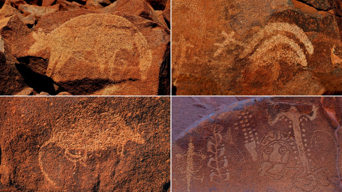 <i>Getty Images/Alamy</i><br/>More than a million drawings are etched onto rocks on Murujuga peninsula on the Western Australia coast.