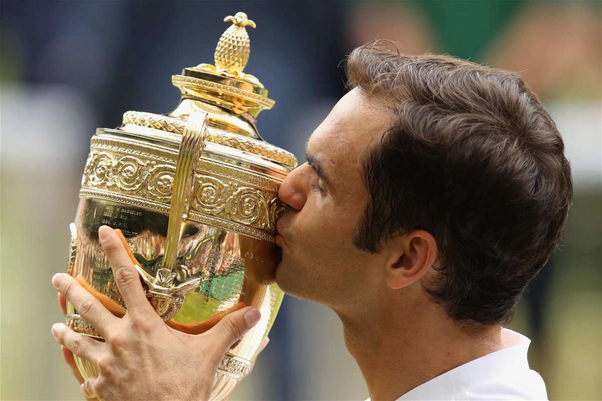 <i>Julian Finney/Getty Image</i><br/>Roger Federer won the last of his Wimbledon titles in 2017.