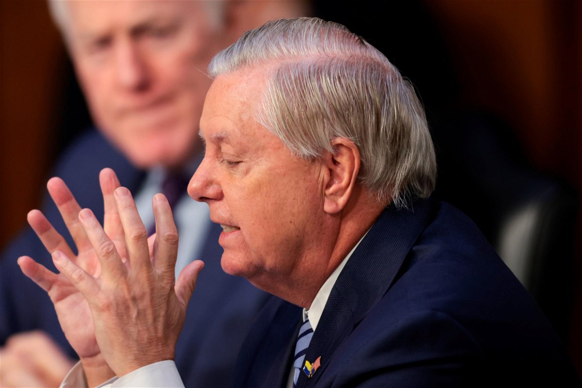 <i>Win McNamee/Getty Images</i><br/>Republican Sen. Lindsey Graham of South Carolina must appear before the Georgia special grand jury investigating efforts to overturn the 2020 presidential election. Graham is pictured here on Capitol Hill on March 22.