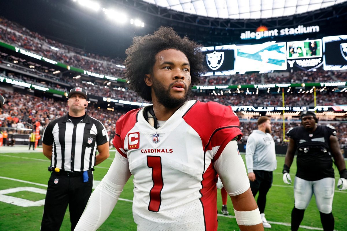 <i>Michael Owens/Getty Images</i><br/>Authorities in Las Vegas are investigating after a fan at a game on September 18 between the Arizona Cardinals and the Las Vegas Raiders allegedly hit NFL player Kyler Murray.