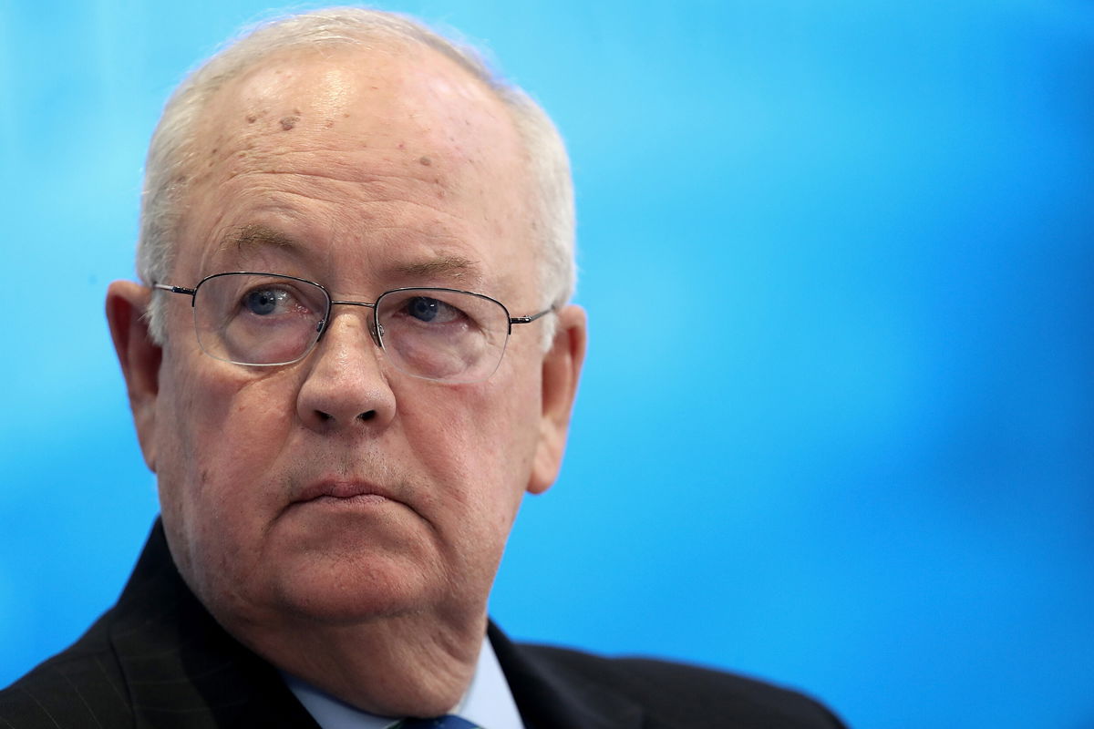 <i>Win McNamee/Getty Images</i><br/>Former Independent Counsel Ken Starr answers questions during a discussion held at the American Enterprise Institute September 18