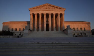 The U.S. Supreme Court building is seen here on January 26.  Florida has asked the Supreme Court to rule on whether states may force social media companies to host content they would rather remove.