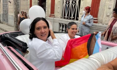 Yennys Hernandez Molina (left) and Annery Rivera Velasco married in September.