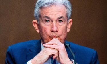 Federal Reserve Chairman Jerome Powell testifies during the Senate Banking