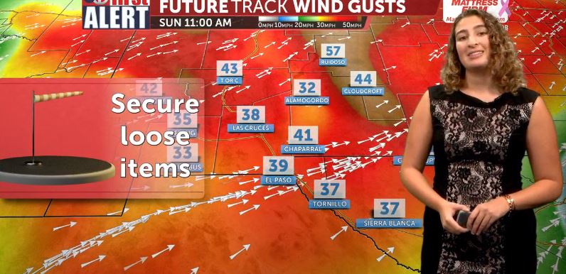 ABC 7 First Alert Strongest Winds Today Rain Overnight KVIA