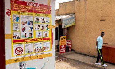 Ebola prevention signage as seen on October 14 in Mubende