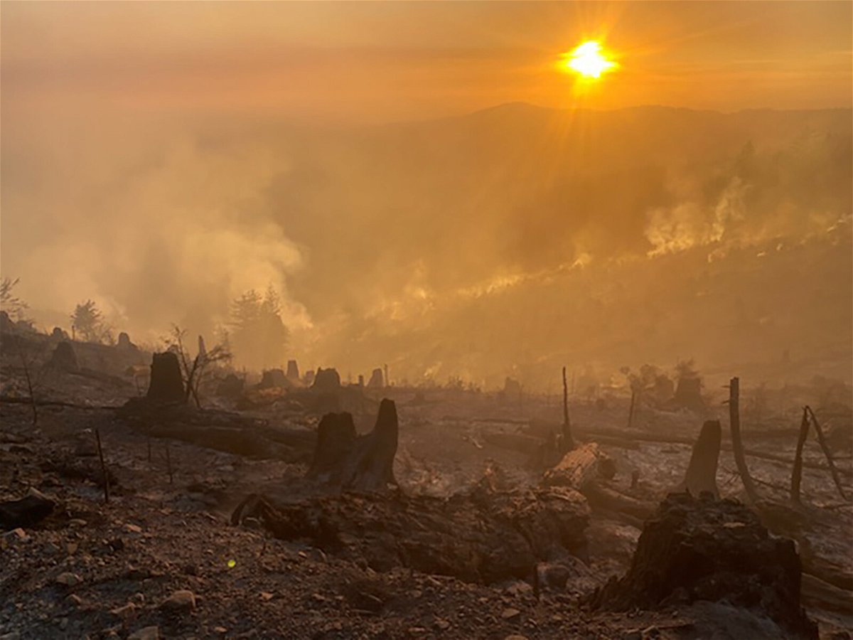 The Nakia Creek Fire burning in Washington state exploded in size Sunday