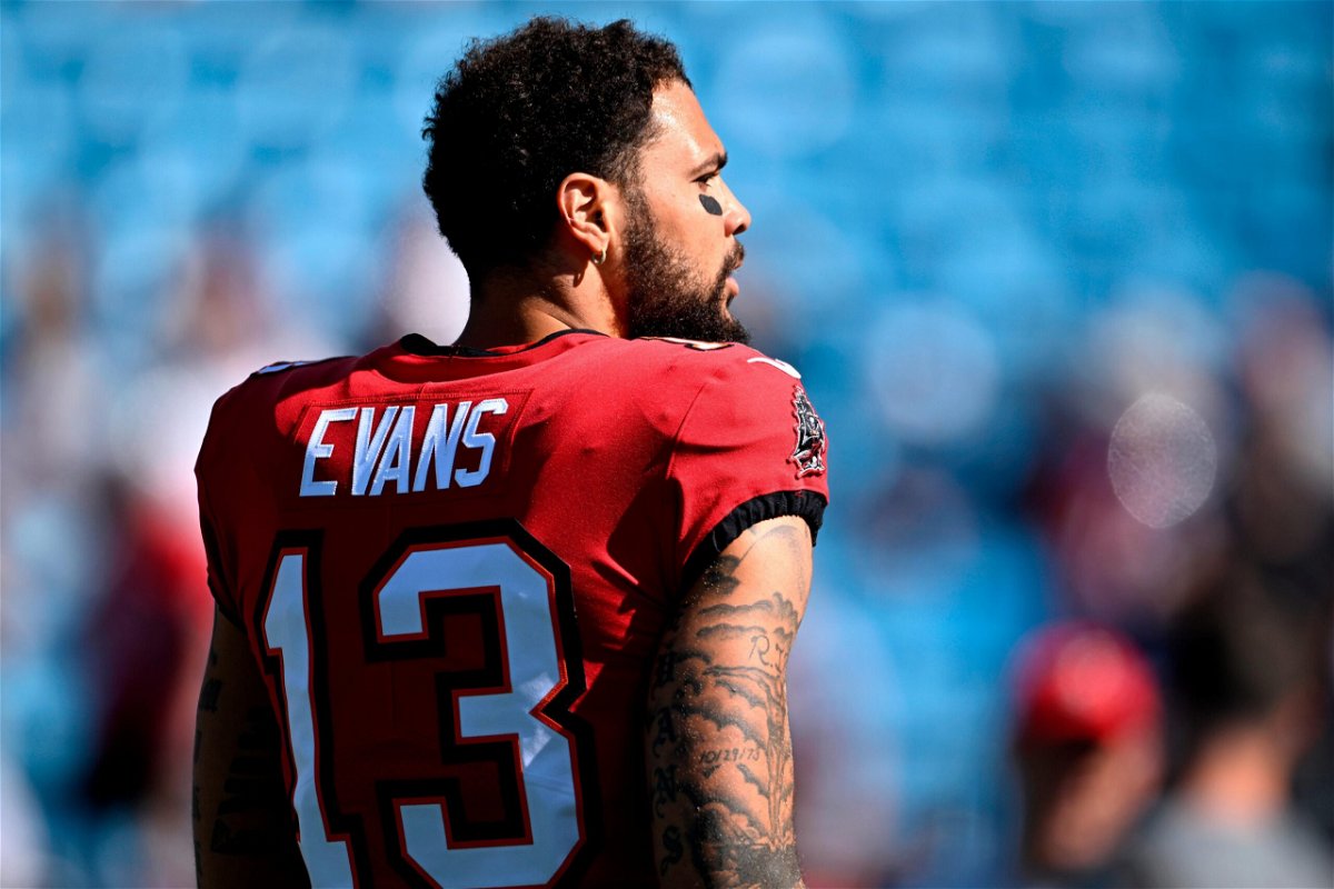 <i>Eakin Howard/Getty Images</i><br/>The NFL says the two game officials seen in a video interacting with Tampa Bay Buccaneers' Mike Evans were not asking for the wide receiver's autograph.