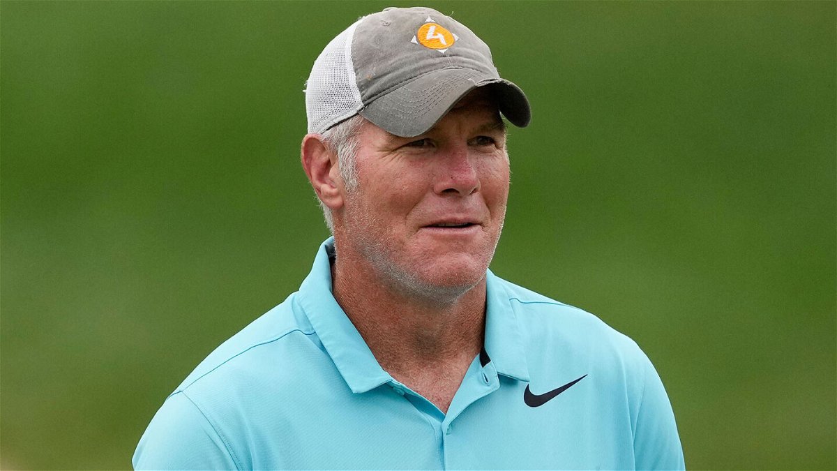 <i>Patrick McDermott/Getty Images North America/Getty Images</i><br/>Former NFL player Brett Favre walks up the 14th fairway during the Celebrity Foursome at the second round of the American Family Insurance Championship at University Ridge Golf Club on June 11