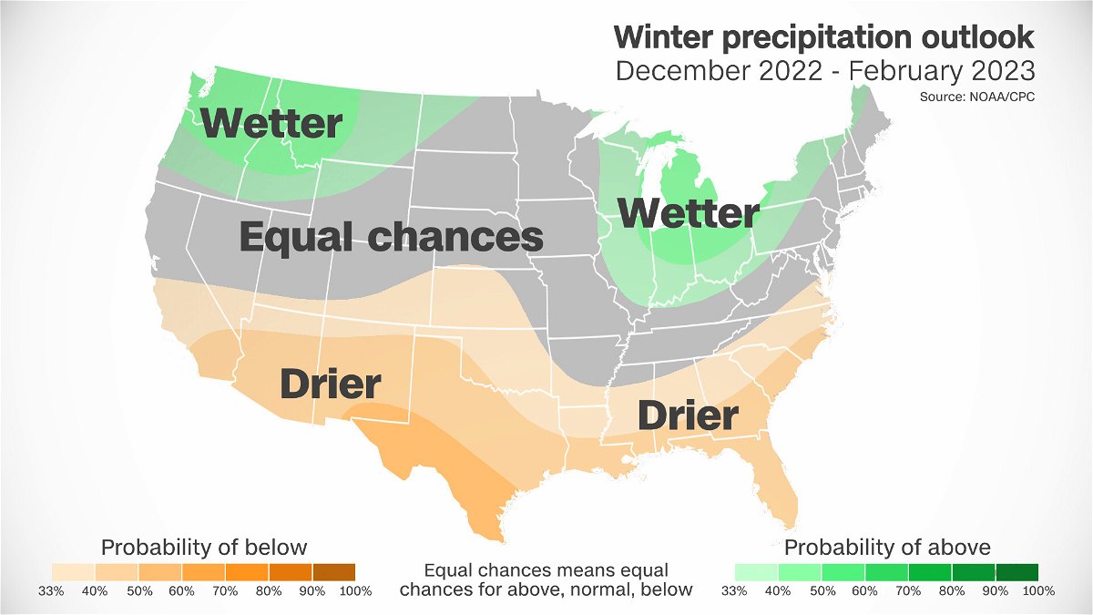 A dozen states could see cooler than normal temperatures this winter.