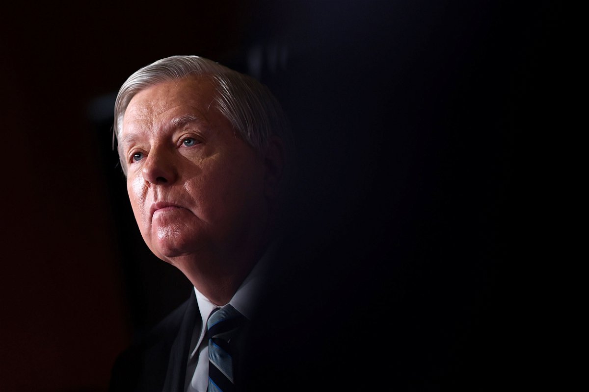 <i>Kevin Dietsch/Getty Images</i><br/>Sen. Lindsey Graham asked the Supreme Court on October 21 to block a subpoena from the Atlanta-area special grand jury investigating efforts to overturn the 2020 presidential election in Georgia.