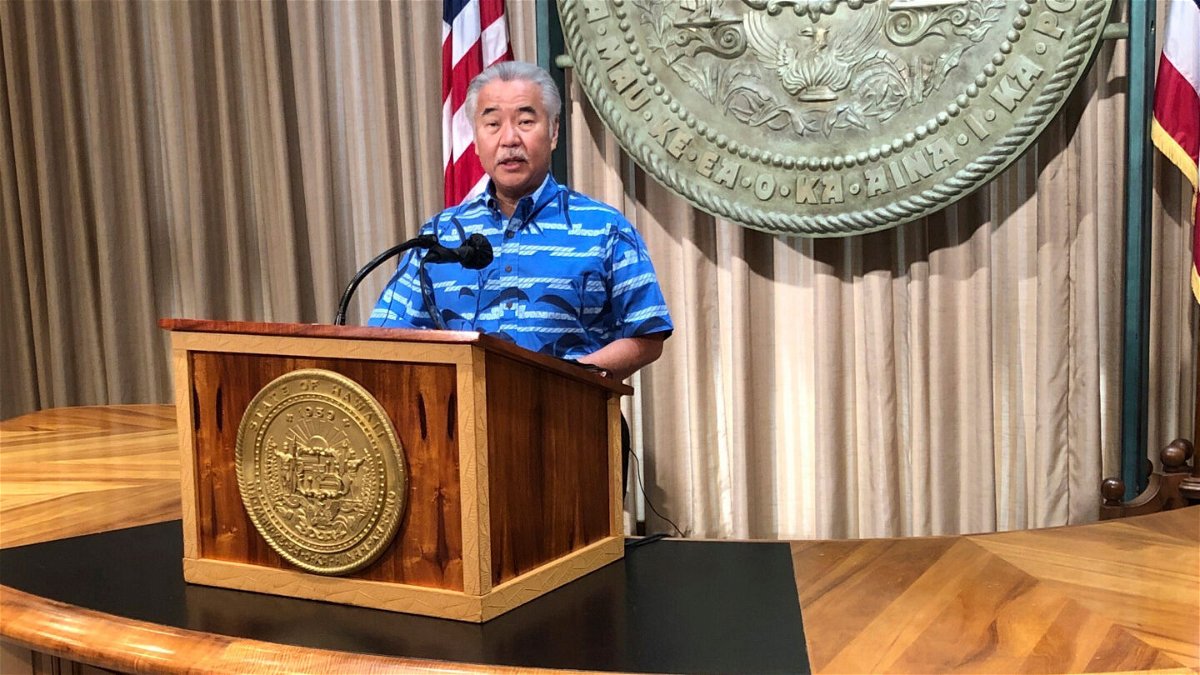 <i>Audrey McAvoy/AP</i><br/>Hawaii Gov. David Ige speaks at a news conference at the Hawaii State Capitol in Honolulu on October 11. Ige signed an executive order Tuesday that aims to prevent other states from punishing their residents who get an abortion in the islands.