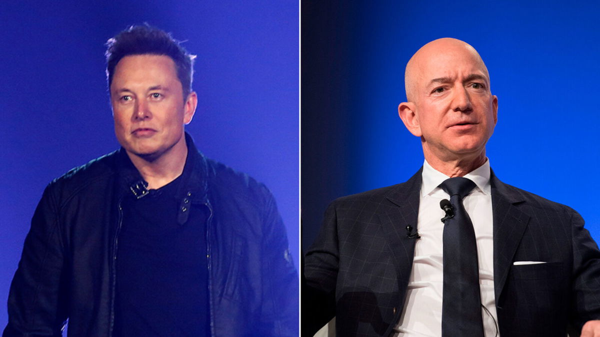 <i>Ringo H.W. Chiu/AP/Jim Watson/AFP/Getty Images</i><br/>Both Elon Musk and Jeff Bezos seem to agree a recession could be looming.