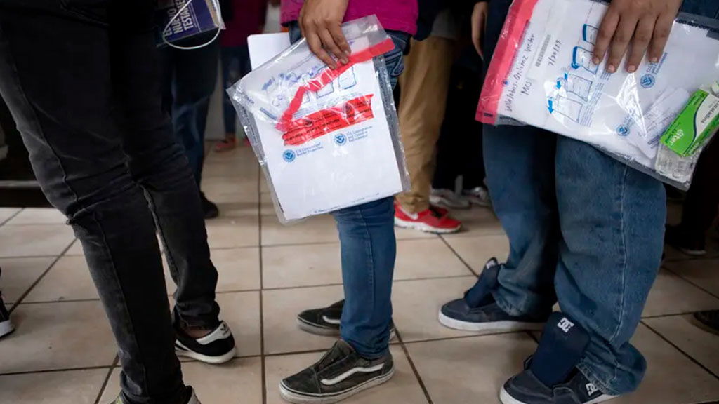 Migrants arrive in Nuevo Laredo, Mexico, after being sent across the border by U.S. Customs and Border Protection in July 2019.