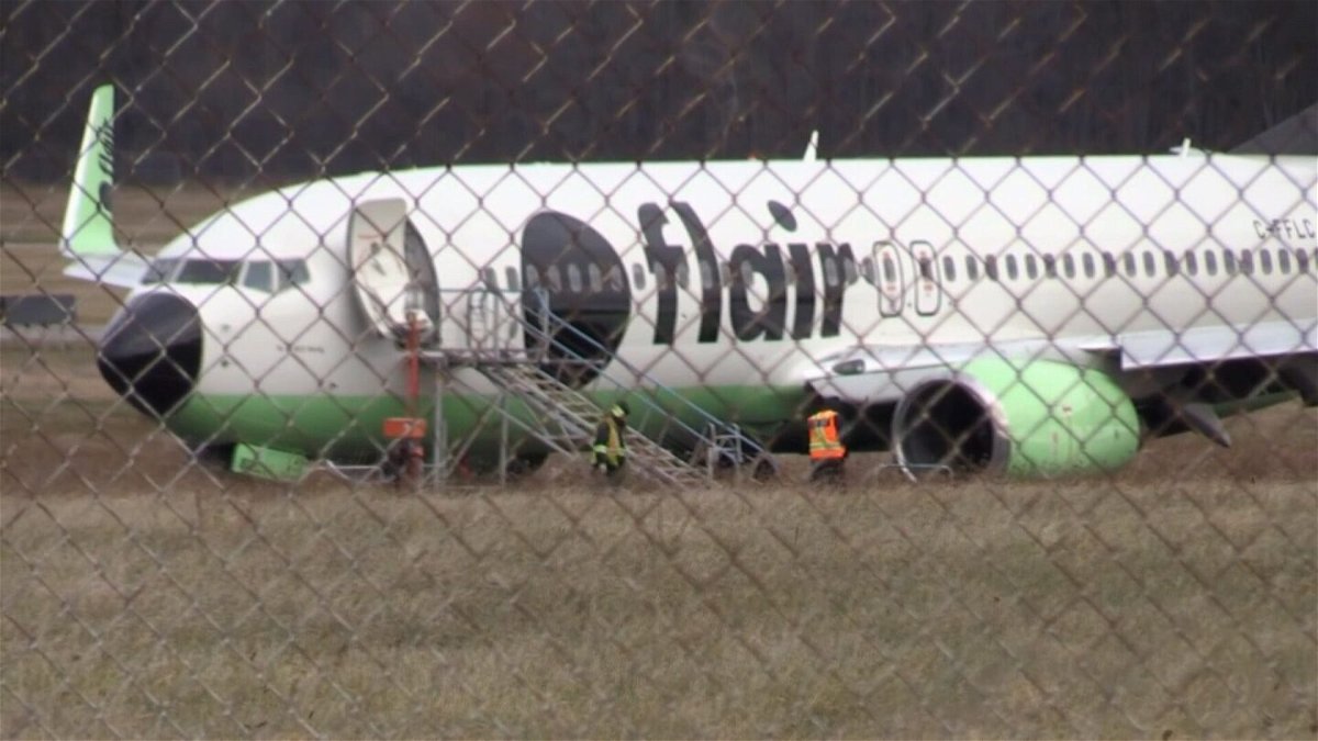 <i>CTV Network</i><br/>Flair Airlines flight F8 501 from Vancouver to Kitchener-Waterloo went off the runway at the end of its landing at the Region of Waterloo International Airport.