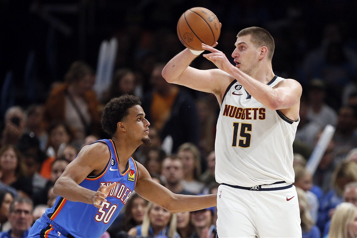 <i>Nate Billings/AP</i><br/>Denver Nuggets center Nikola Jokic made NBA history on Thursday.