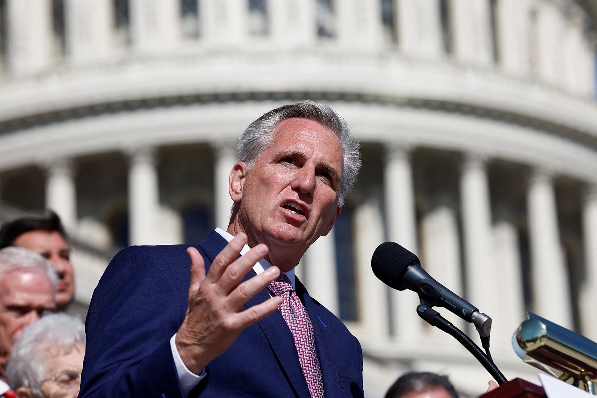 House Minority Leader Kevin McCarthy (R-CA) speaks during a news conference about the House Republicans 
