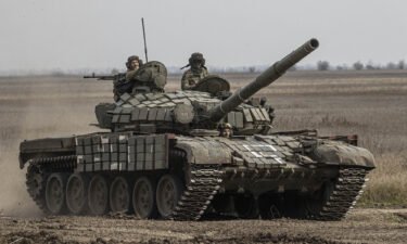 Ukraine's military pushes toward Kherson city in this photograph from November 9.