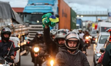Supporters of President Jair Bolsonaro block the BR-101 highway in Palhoca