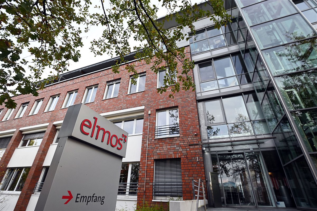 The headquarters of German chip manufacturer Elmos Semiconductor in Dortmund is pictured here.