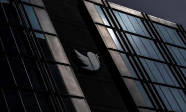 Twitter's C-suite clears out as Elon Musk cements power over the company. Pictured is a view of the Twitter logo at the company's corporate headquarters in San Francisco