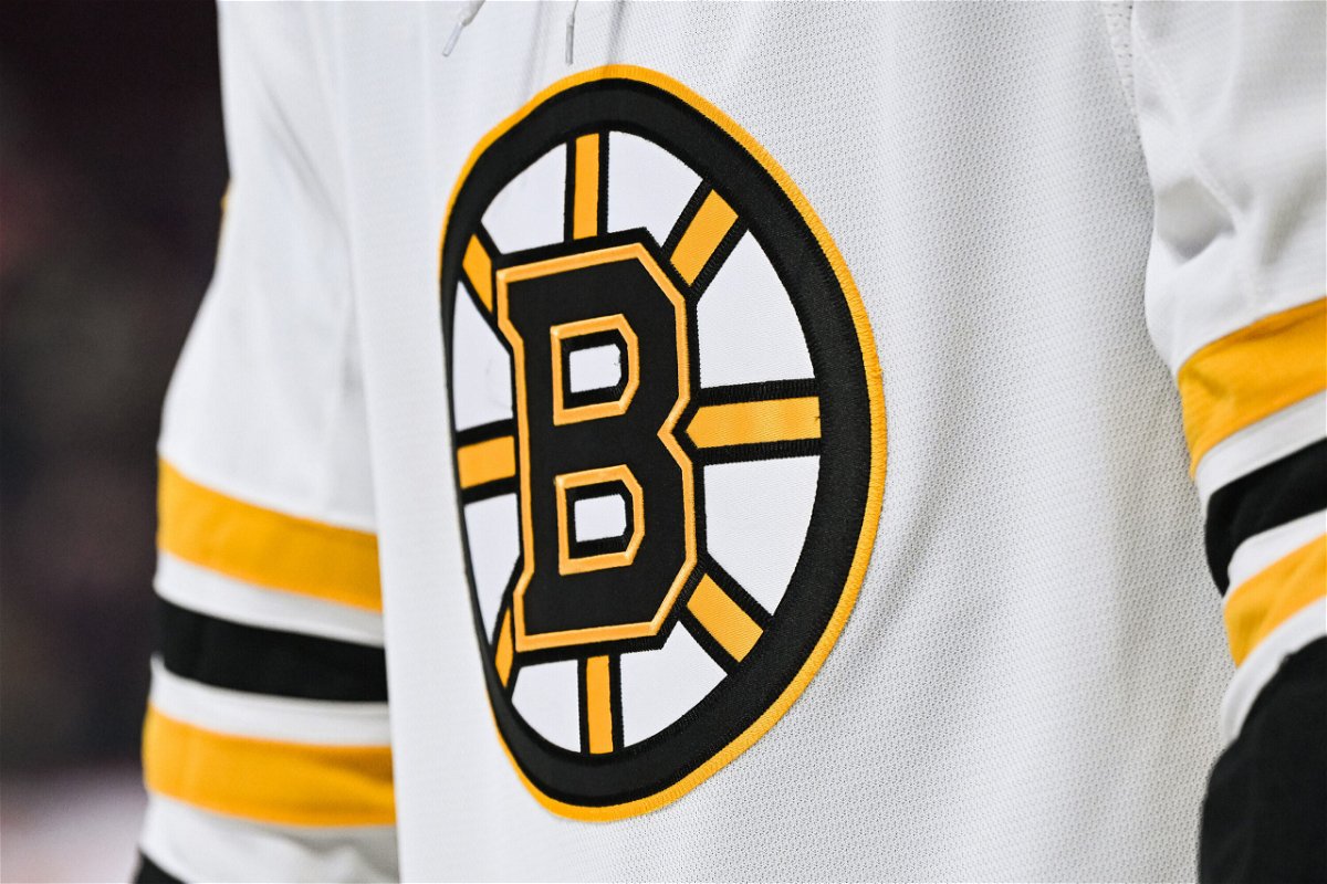 <i>David Kirouac/Icon Sportswire/Getty Images</i><br/>View of a Boston Bruins logo on a jersey worn by a member of the team on March 21 at Bell Centre in Montreal