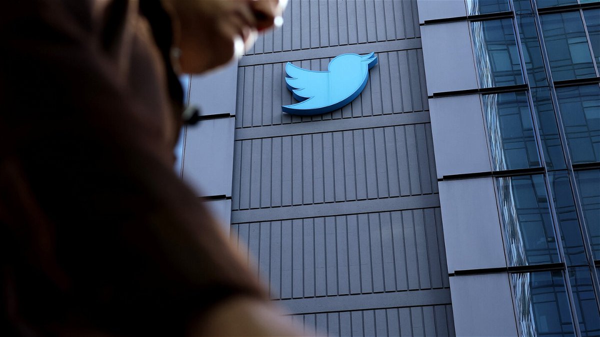 <i>Justin Sullivan/Getty Images North America/Getty Images</i><br/>The Twitter logo is displayed on the exterior of Twitter headquarters on October 26 in San Francisco