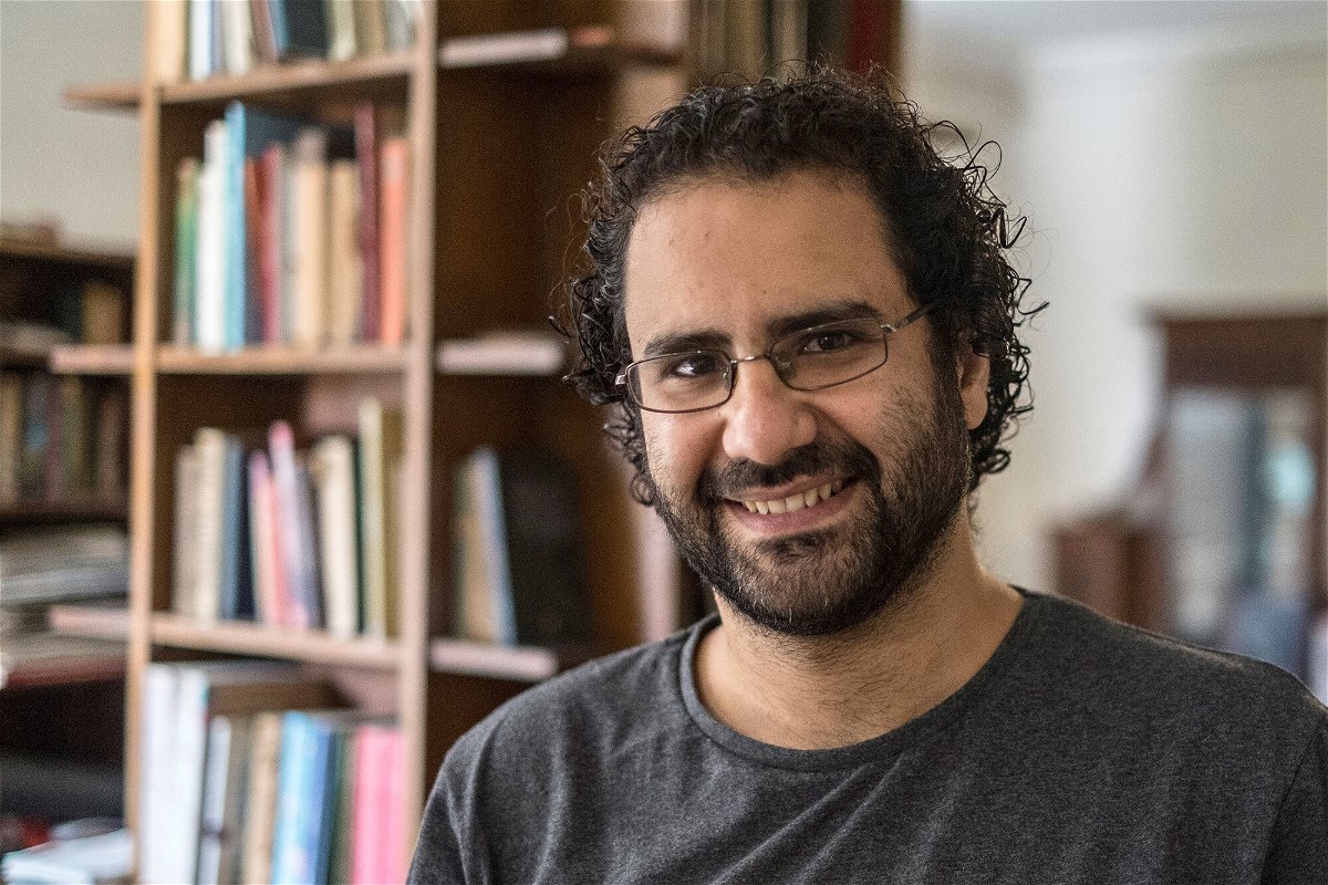 <i>Khaled Desouki/AFP/Getty Images</i><br/>Egyptian activist and blogger Alaa Abd El-Fattah gives an interview at his home in Cairo on May 17