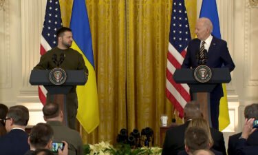 Ukrainian leader Volodymyr Zelensky is taking part in a joint news conference with President Joe Biden at the White House following discussions in the Oval Office about the path forward in Ukraine.