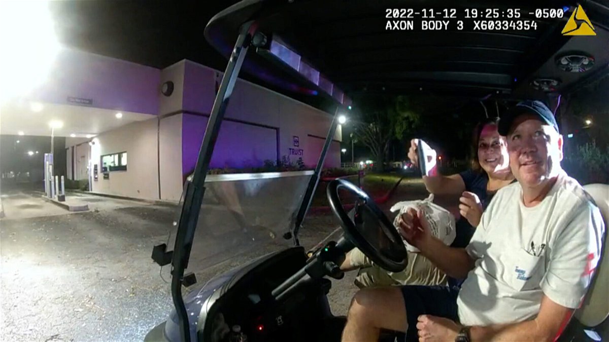 <i>Pinellas County Sheriff's Office</i><br/>Body camera footage taken from a traffic stop last month.